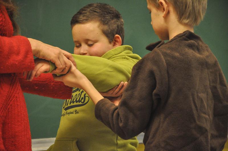 Kinderen tijdens atelier